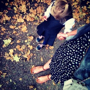 Jemima Bradley and daughter