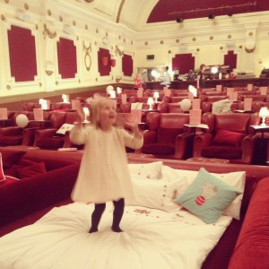 Jemima Bradley daughter on sofa